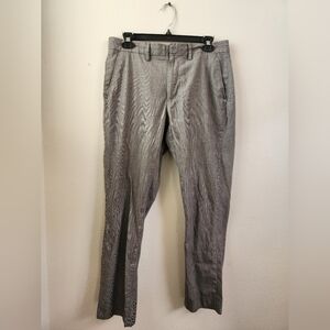 J. Crew Men's Pants Slim Bedford‎ White Black Plaid Houndstooth 32 x 30